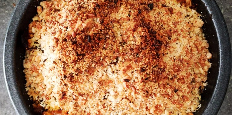 Idée de recette de crumble de légumes sain, grâce à votre diététicienne nutritionniste située sur la Côte Basque (Biarritz - 64)
